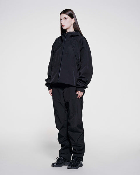 LOGO-EMB. PANNELED SHELL TRACK JACKET