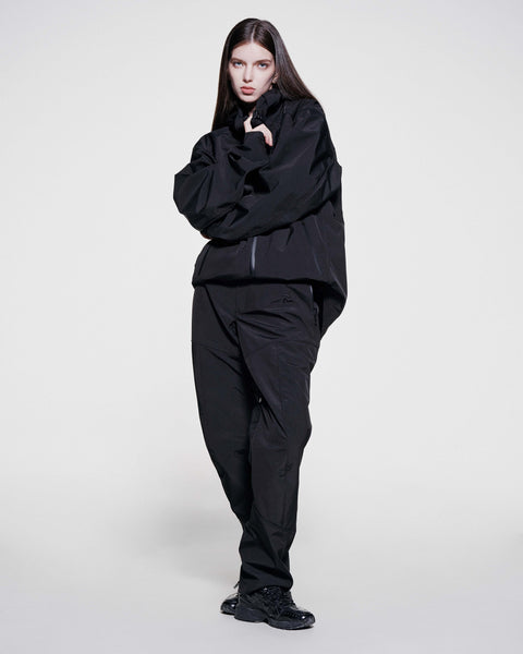 LOGO-EMB. PANNELED SHELL TRACK JACKET