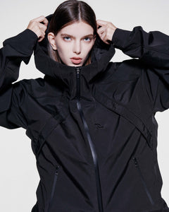 LOGO-EMB. PANNELED SHELL TRACK JACKET
