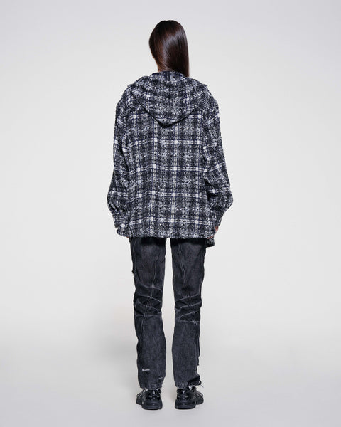TWEED HOODED WOOL JACKET