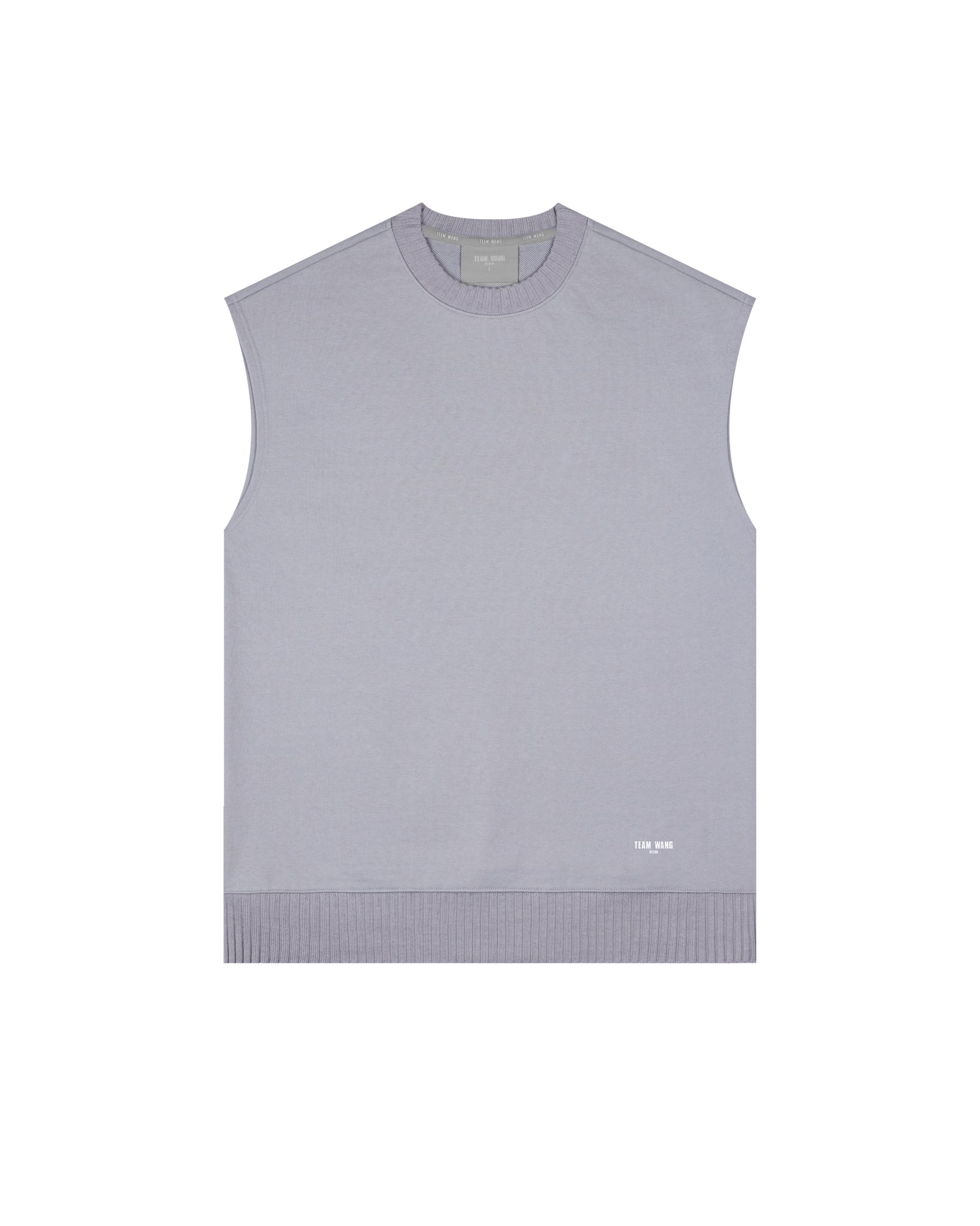 I SEE THE LIGHTS CREWNECK ROLLED SLEEVELESS TEE - ULTIMATE GREY