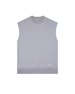 I SEE THE LIGHTS CREWNECK ROLLED SLEEVELESS TEE - ULTIMATE GREY