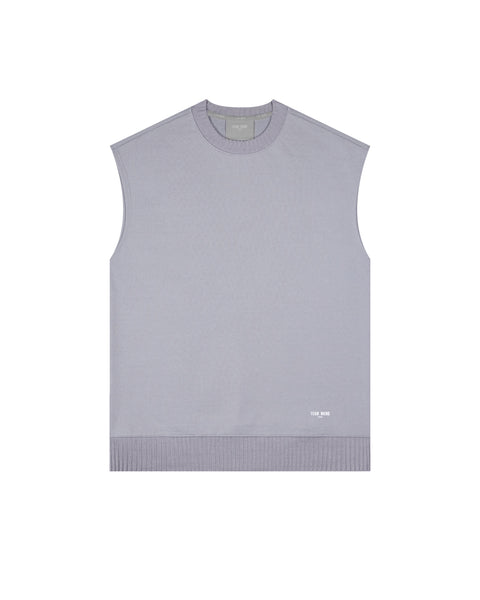 I SEE THE LIGHTS CREWNECK ROLLED SLEEVELESS TEE - ULTIMATE GREY