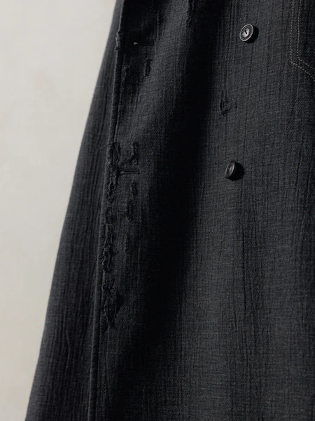 SHEPAERD DOUBLE BREASTED DISTRESSED COAT