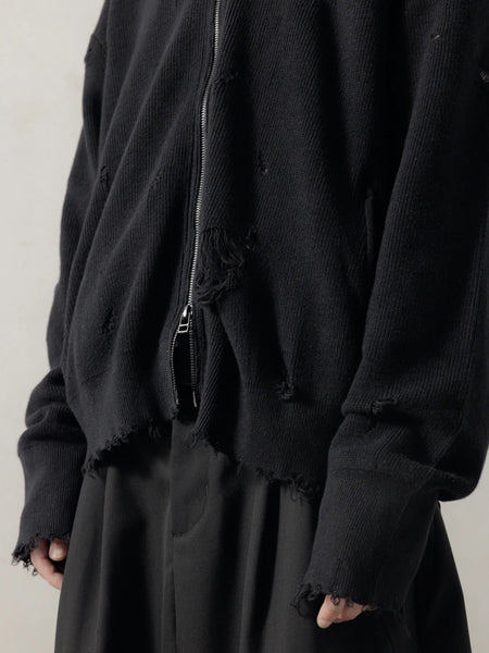 DESTROYED KNIT JACKET
