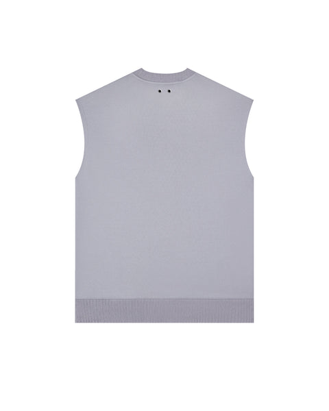 I SEE THE LIGHTS CREWNECK ROLLED SLEEVELESS TEE - ULTIMATE GREY