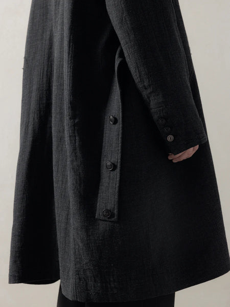 SHEPAERD DOUBLE BREASTED DISTRESSED COAT