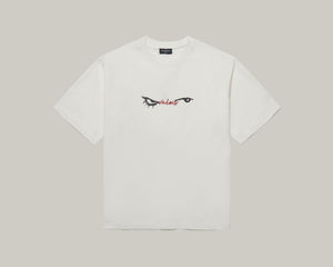 EYES EMB. LOGO TEE - WHITE