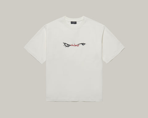 EYES EMB. LOGO TEE - WHITE