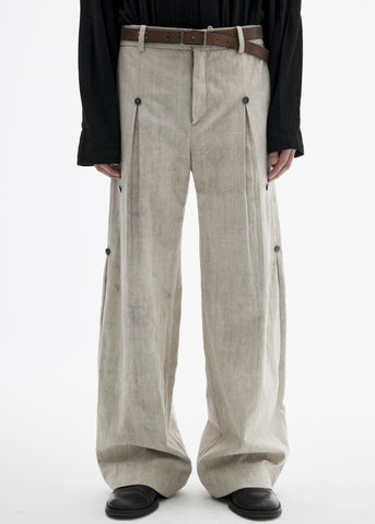 FM SS24 E PANTS - NATURAL DYED BEIGE