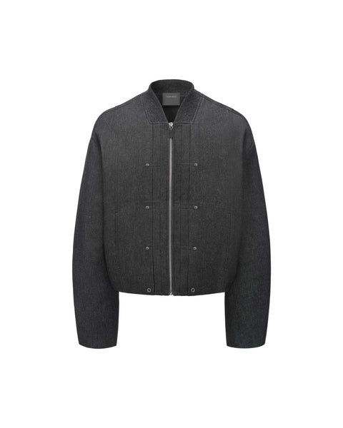 [RESET] ZIP-UP JACKET - ASH GREY