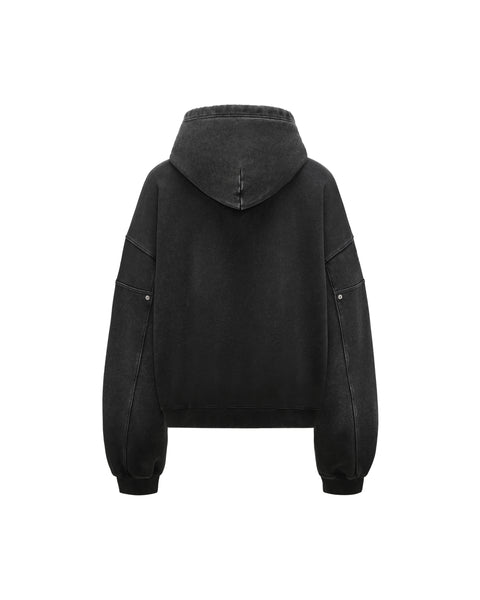 [RESET] WASHED HOODIE - WASHED ASH GREY