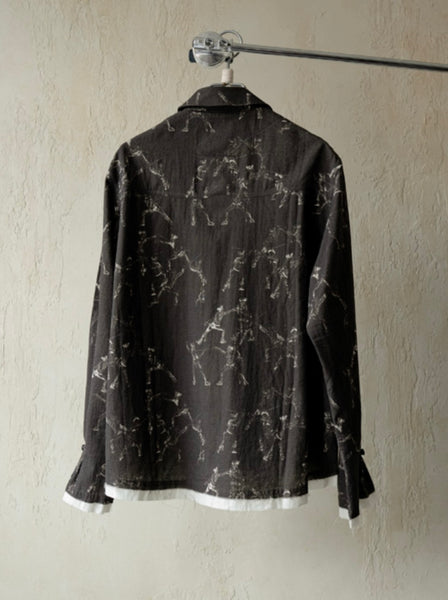 SS25 SEASONAL PRINT L/S SHIRT - BLACK