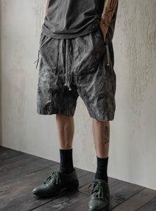 OBJECT-FADED SHORTS - DYED GREY