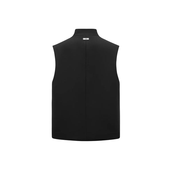 [RESET] STAND-COLLAR VEST - BLACK