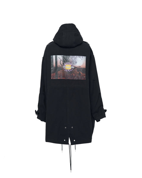 "PAIN" REFLECTIVE LOGO COAT