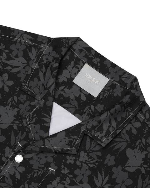 I SEE THE LIGHTS S/S ZIPPER PRINTED SHIRT - PRINT B METEORITE