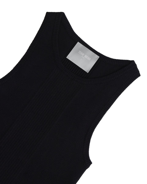 I SEE THE LIGHTS RIBBED TANK TOP - METEORITE